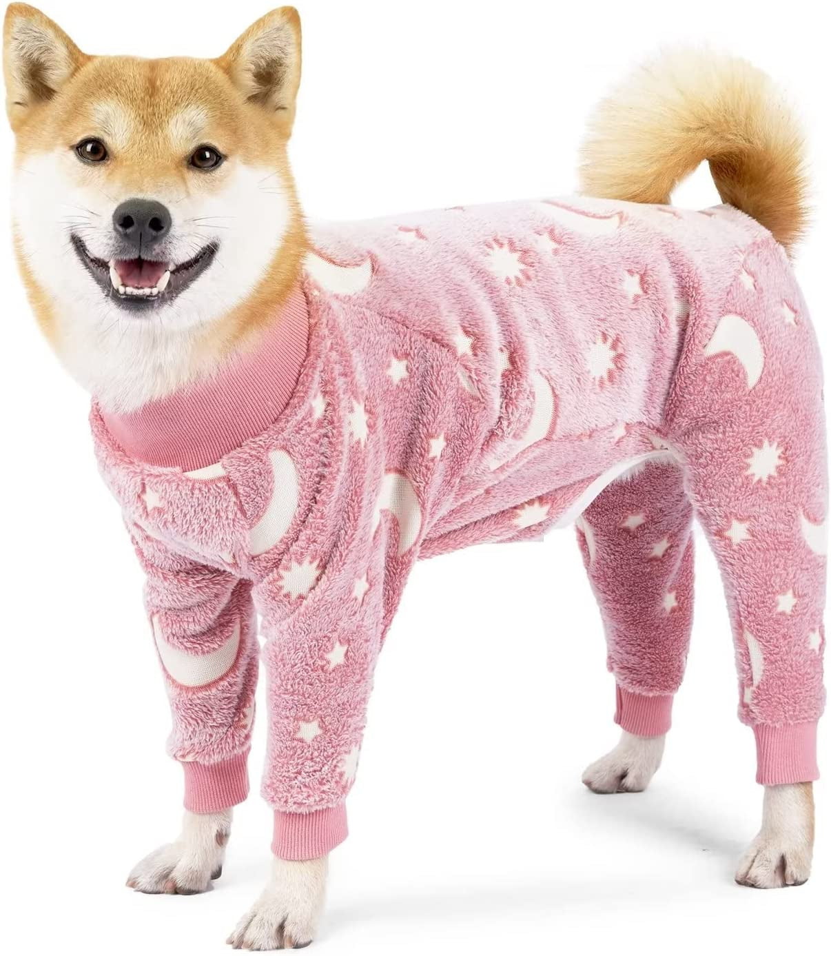 Xqpetlihai Dog Pajamas Dog Onesie Soft Material Dog Clothes for Medium Large Size Dog Dog Pjs for Girl(B,Xl) Animals & Pet Supplies > Pet Supplies > Dog Supplies > Dog Apparel Xqpetlihai Pink Medium 