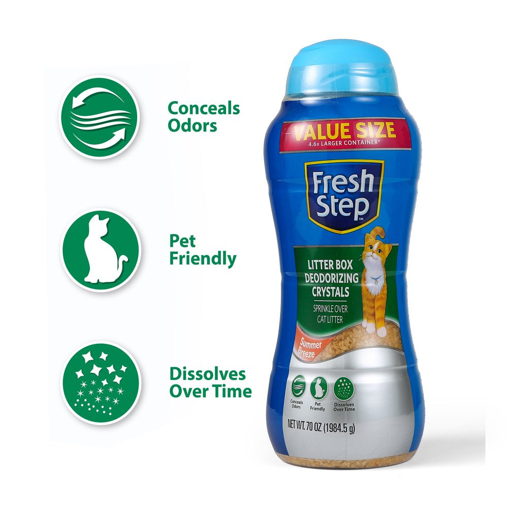 Fresh Step Deodorizing Cat Litter Crystals, Value Size in Summer Breeze, 70 Oz. Animals & Pet Supplies > Pet Supplies > Cat Supplies > Cat Litter Fetch For Pets   