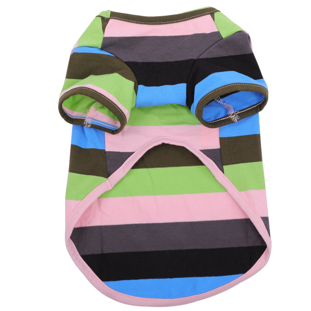 IDOMIK Dog Shirt Dog Striped T-Shirt Soft Breathable Pet Apparel Puppy Sweatshirt Dog Clothes for Small Medium Dogs Animals & Pet Supplies > Pet Supplies > Dog Supplies > Dog Apparel IDOMIK   