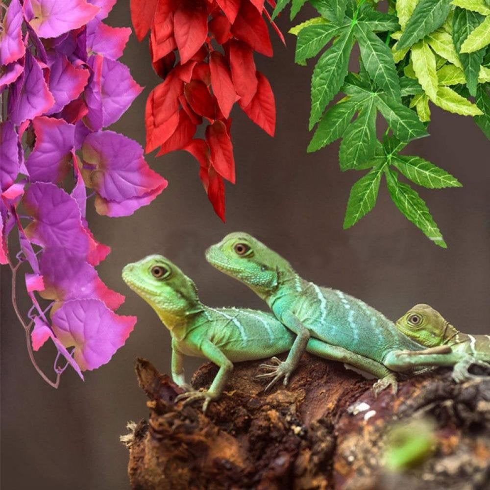 Summark Reptile Plants Amphibian Hanging Plants for Lizards Geckos Bearded Dragons Snake Hermit Crab Tank Pets Habitat Decorations Animals & Pet Supplies > Pet Supplies > Small Animal Supplies > Small Animal Habitat Accessories Sunmark   