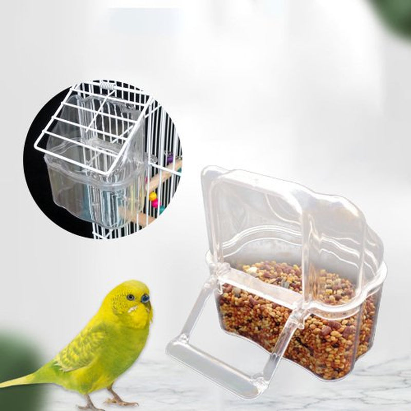 Visland 2Pcs Bird Cage Plastic Cups Acrylic Feeding Bowls Hanging Parrot Feeders Cage Accessories for Parakeet Canary Cockatiel (Transparent) Animals & Pet Supplies > Pet Supplies > Bird Supplies > Bird Cage Accessories Visland   