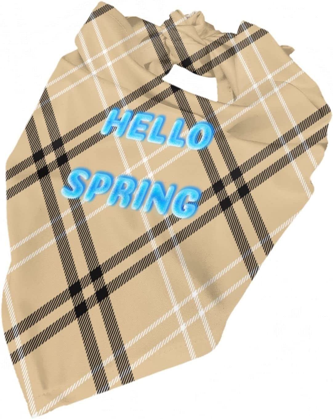 Frost Hello Spring Wordart Blue Pet Dog and Cat Decorative Triangle Scarf,Dog Bandana,Breathable and Stain Resistant. Animals & Pet Supplies > Pet Supplies > Dog Supplies > Dog Apparel ZALTAS   