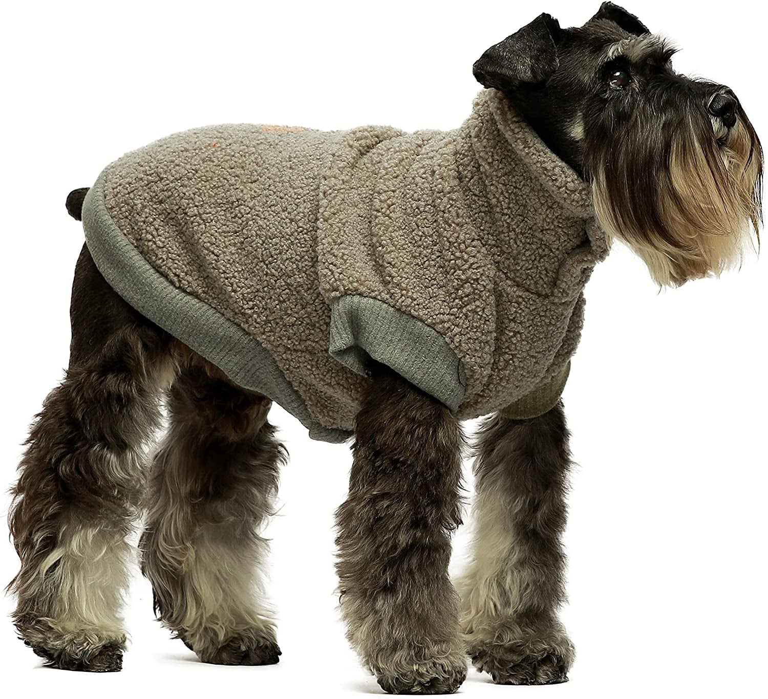 Fitwarm Vest Fuzzy Thick Sherpa Dog Coat Vest Turtleneck Sweater Puppy Winter Clothes Doggie Knitted Pet Cold Weather Clothes Doggy Pullover Jacket Cat Apparel Green Small Animals & Pet Supplies > Pet Supplies > Dog Supplies > Dog Apparel Fitwarm Green L 