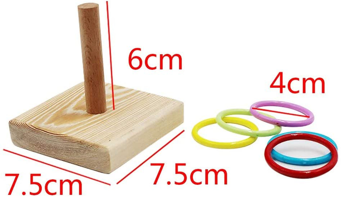 Bird Toys, Bird Trick Tabletop Toys, Training Basketball Stacking Color Ring Toys Sets, Parrot Chew Ball Foraing Toys, Education Play Gym Playground Activity Cage Foot Toys