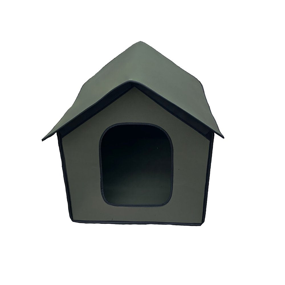 Waterproof Pet House Outdoor Dog Cat House Composite EVA Rainproof Outdoor Pet Ten Pet Supplies Green38*35*38Cm/15*14*15In Animals & Pet Supplies > Pet Supplies > Dog Supplies > Dog Houses NMS   