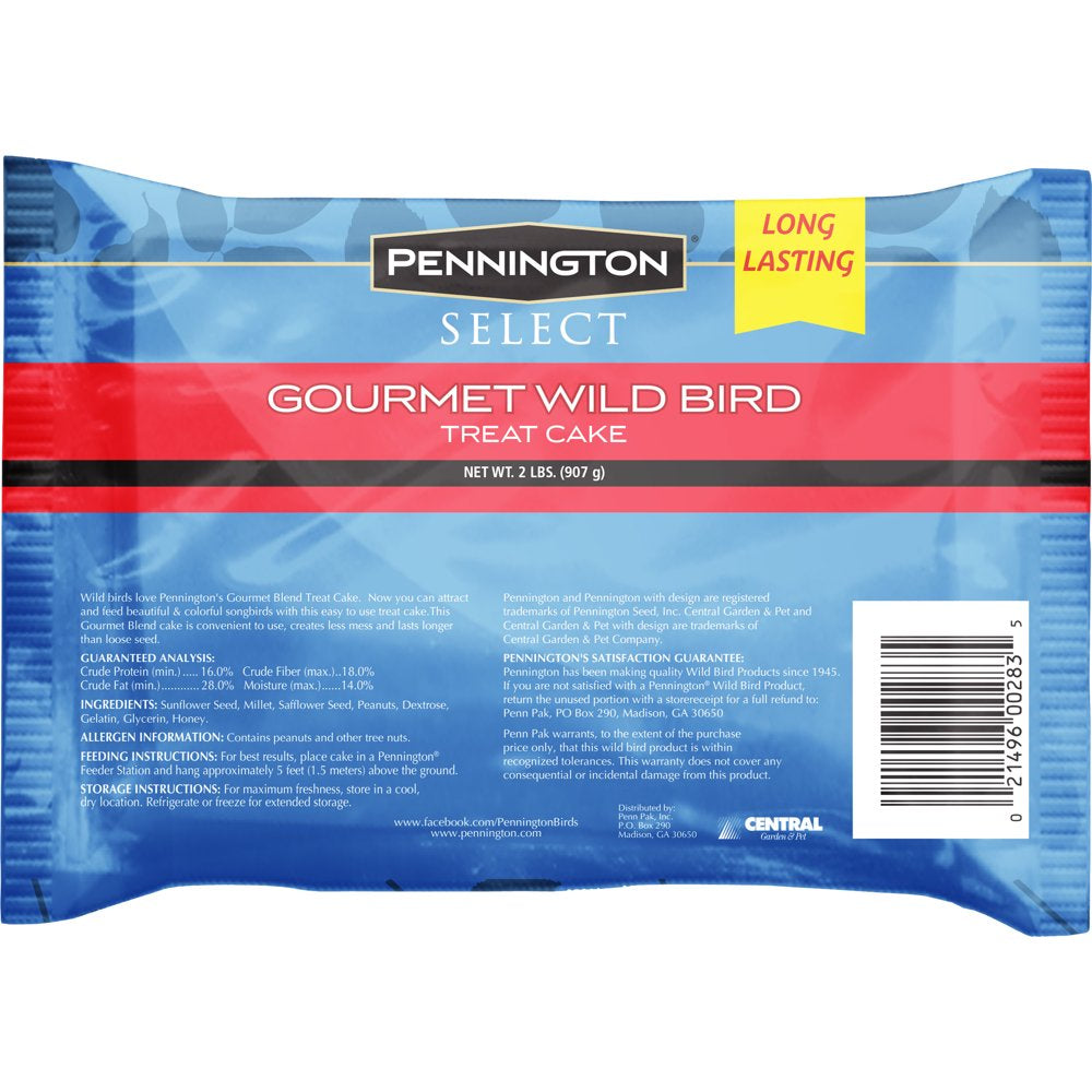 Pennington Premium Gourmet Wild Bird Seed Cake, 2 Lb. Animals & Pet Supplies > Pet Supplies > Bird Supplies > Bird Food CENTRAL GARDEN & PET COMPANY   