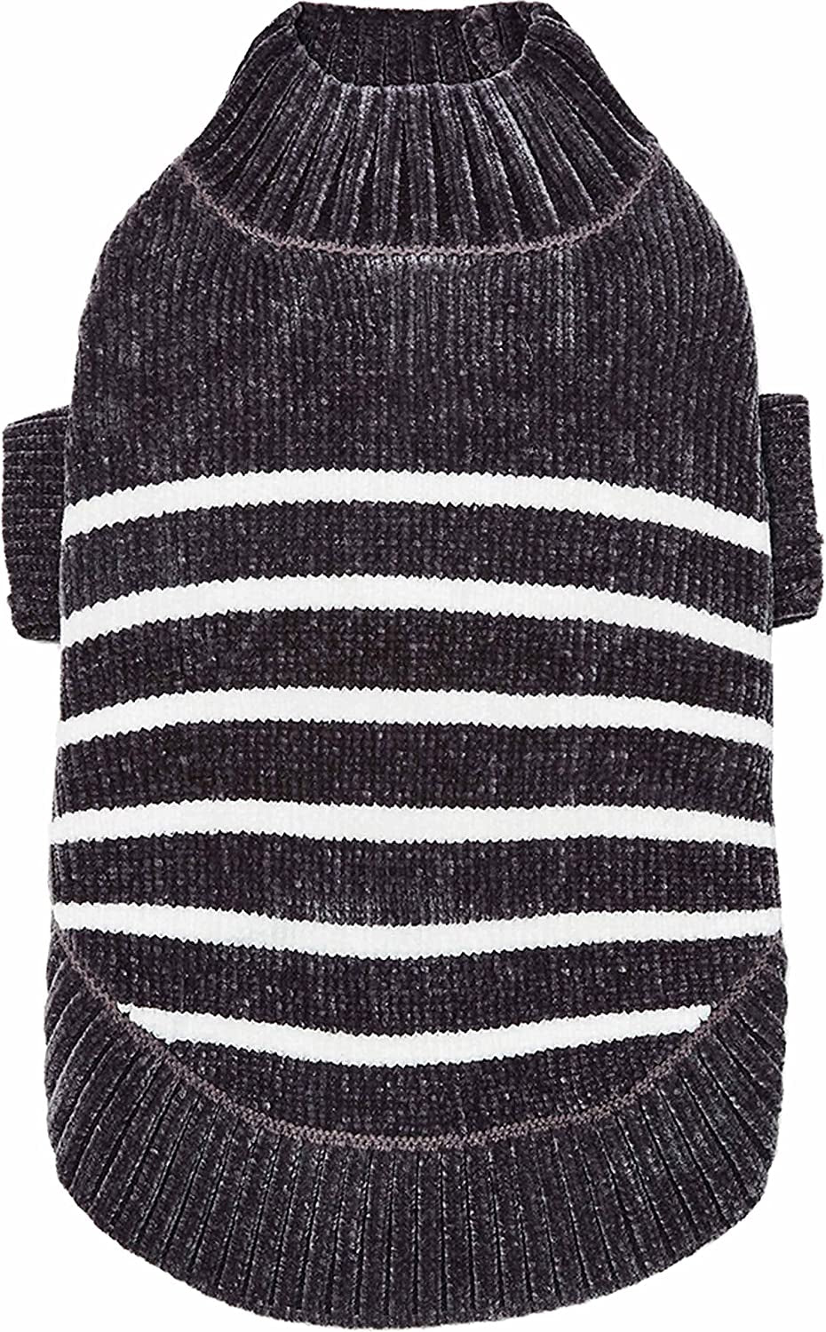 Blueberry Pet Cozy Soft Chenille Classy Striped Dog Sweater in Burgundy Red, Back Length 14", Pack of 1 Clothes for Dogs Animals & Pet Supplies > Pet Supplies > Dog Supplies > Dog Apparel Blueberry Pet Chic Grey 16 inch (Pack of 1) 