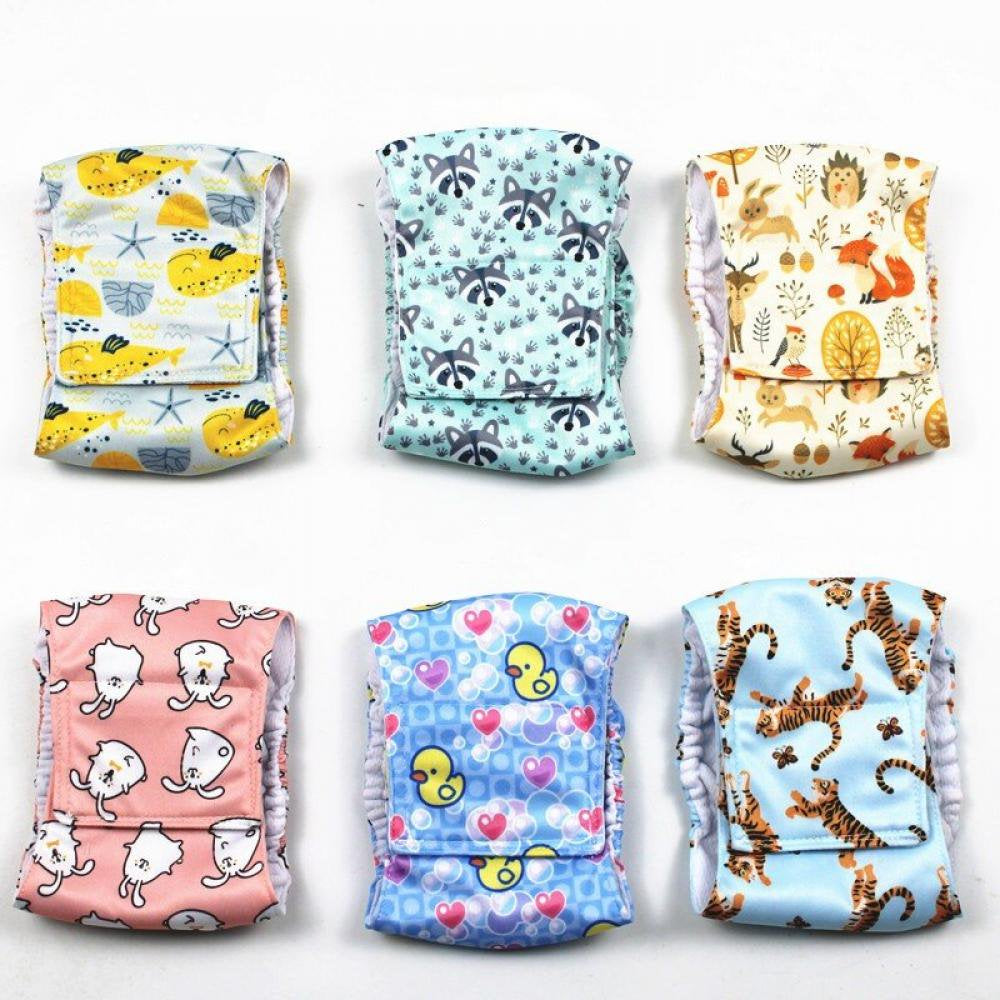 Big Sales!!Female Dog Diaper Physiological Pant Sanitary Washable Dog Panties Bitch Briefs Cartoon Print Puppy Bitch Shorts Underwear Animals & Pet Supplies > Pet Supplies > Dog Supplies > Dog Diaper Pads & Liners wishlistbester   