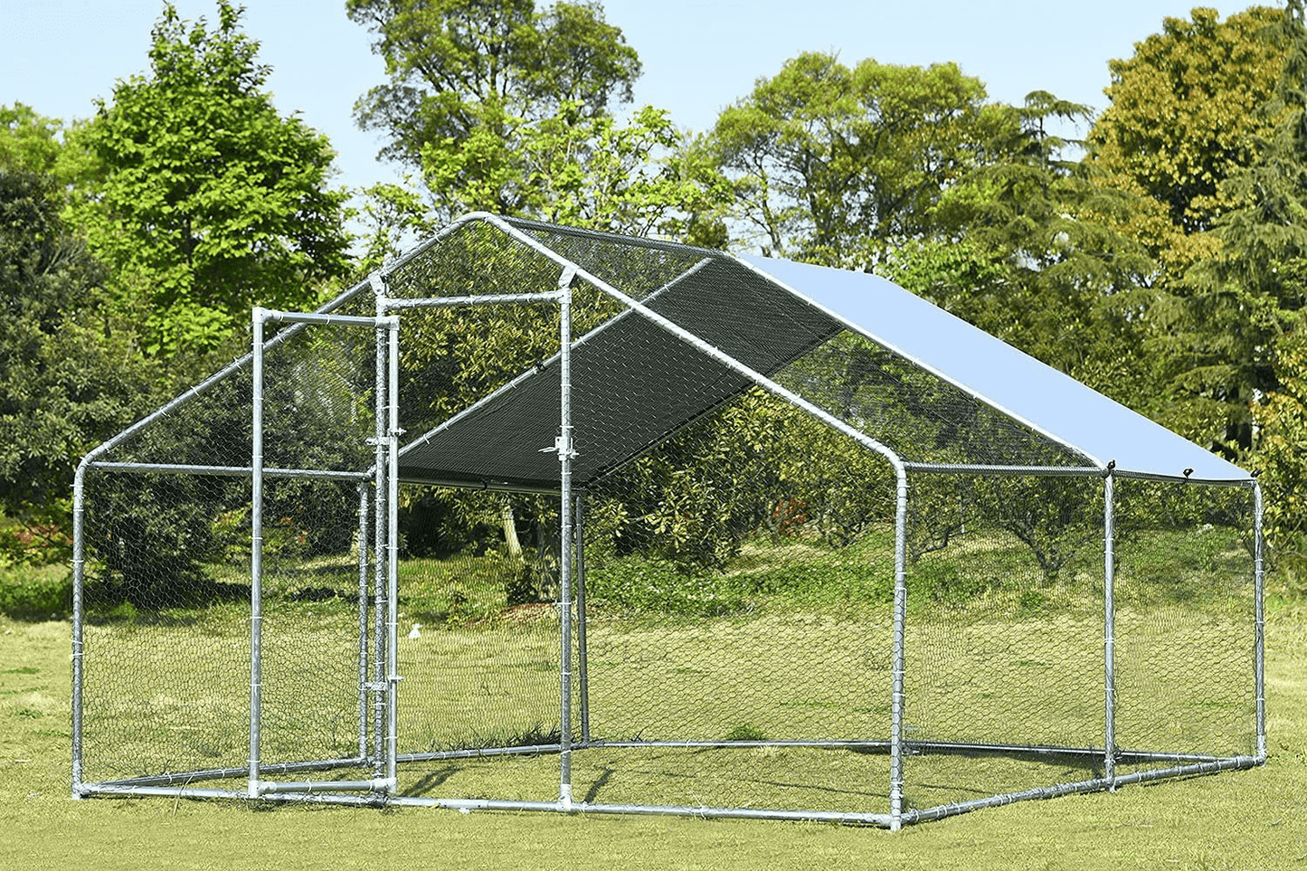 1.25” Tube Chicken Coop Run Large Metal Chicken Pen Outdoor Walkin Chicken Runs for Yard Large Rabbits Habitat Spire Shaped Poultry Cage with Waterproof Cover for Backyard Farm(9.8’L X 13.1’W X 6.4’H) Animals & Pet Supplies > Pet Supplies > Dog Supplies > Dog Kennels & Runs Catrimown Spire 9.8’L x 13.1’W x 6.4’H 