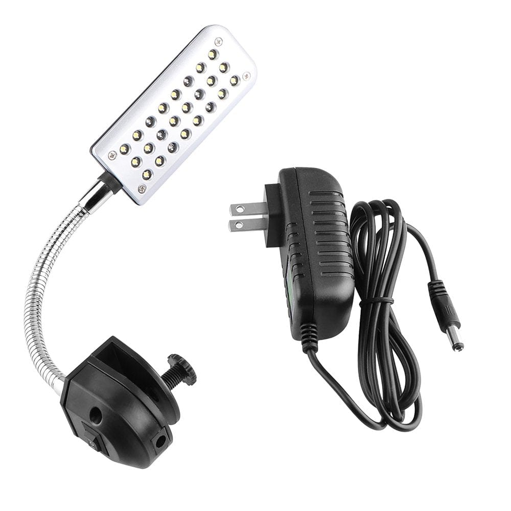 1.5W 24 LED Aquarium Clamp Light Fish Tank Lamp 2 Mode Blue and White US Plug Animals & Pet Supplies > Pet Supplies > Fish Supplies > Aquarium Lighting ELENXS   