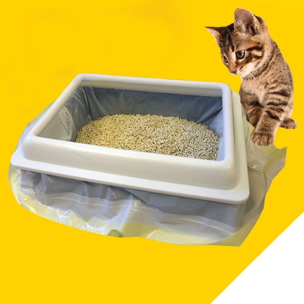 1 Bag of (7PCS) Cat Litter Bag Kitten Hygienic Litter Box Liners Pet Supplies (Large) Animals & Pet Supplies > Pet Supplies > Cat Supplies > Cat Litter Box Liners AKDSteel   