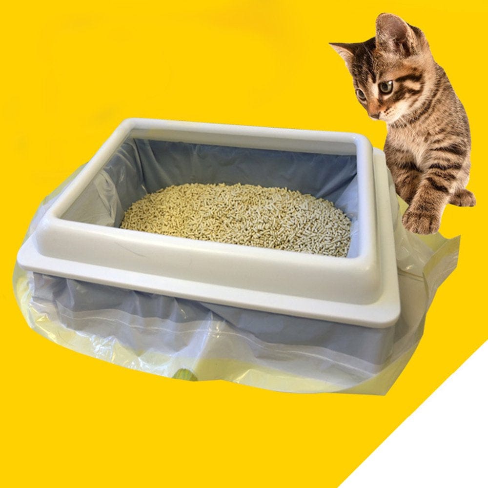 1 Bag of (7PCS) Cat Litter Bag Kitten Hygienic Litter Box Liners Pet Supplies (Large)