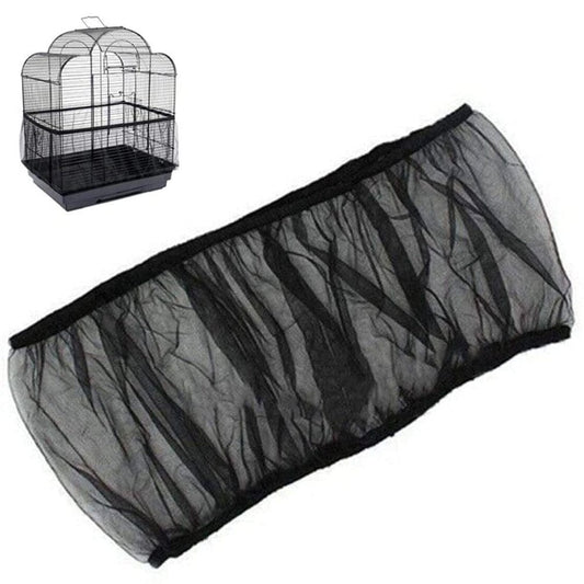 1 Pcs Bird Cage Cover Bird Cage Net Covers Adjustable Nylon Mesh Skirt Netting Accessories Black
