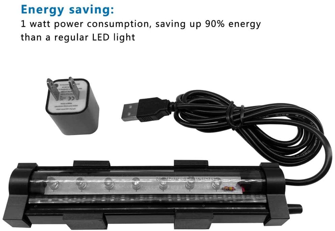 1 Watt Aquarium Air Stone with Automatic Color Changing LED Light, 5.9" Color Changing LED Fish Tank Submersible Light for Small Fish Tank Animals & Pet Supplies > Pet Supplies > Fish Supplies > Aquarium Lighting Syenll   