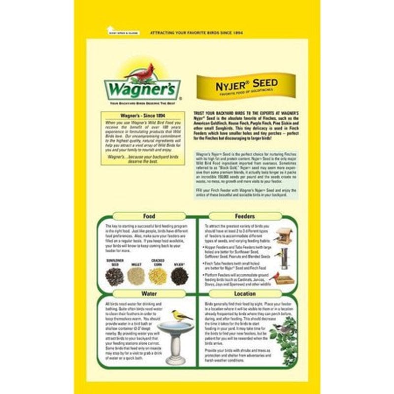 10 LB Wagner'S Nyjer Wild Bird Food Animals & Pet Supplies > Pet Supplies > Bird Supplies > Bird Food Wagner's LLC   