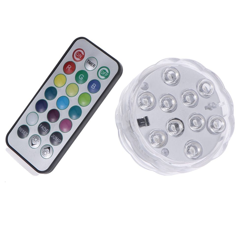 10 Lights LED Battery Powered Remote Control Timing Light Plane Diving Light Aquarium Light Underwater Fish Tank Swimming Pool Light No Battery Included(Random Remote Control) Animals & Pet Supplies > Pet Supplies > Fish Supplies > Aquarium Lighting YINGXUN   