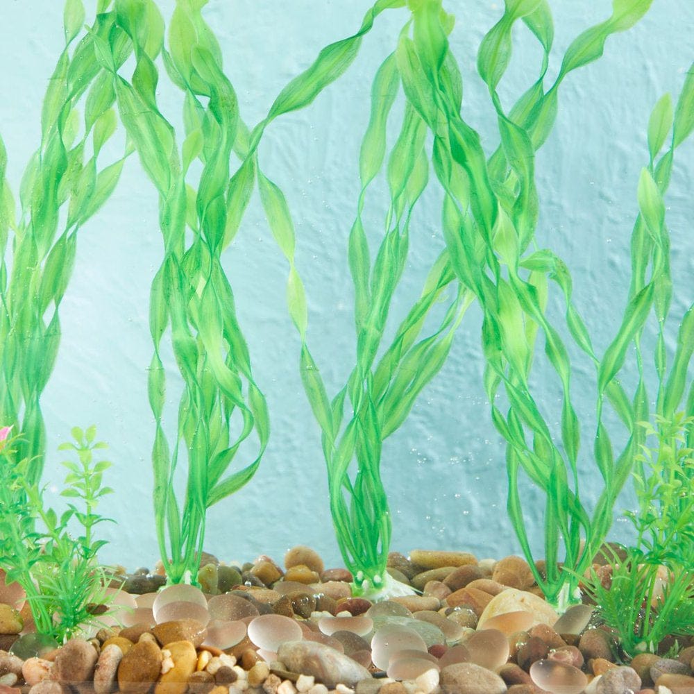 10 Pack Green Plastic Artificial Fake Faux Aquarium Plants for Fish Tank Decorations and Accessories, 12 In. Animals & Pet Supplies > Pet Supplies > Fish Supplies > Aquarium Decor Juvo Plus   