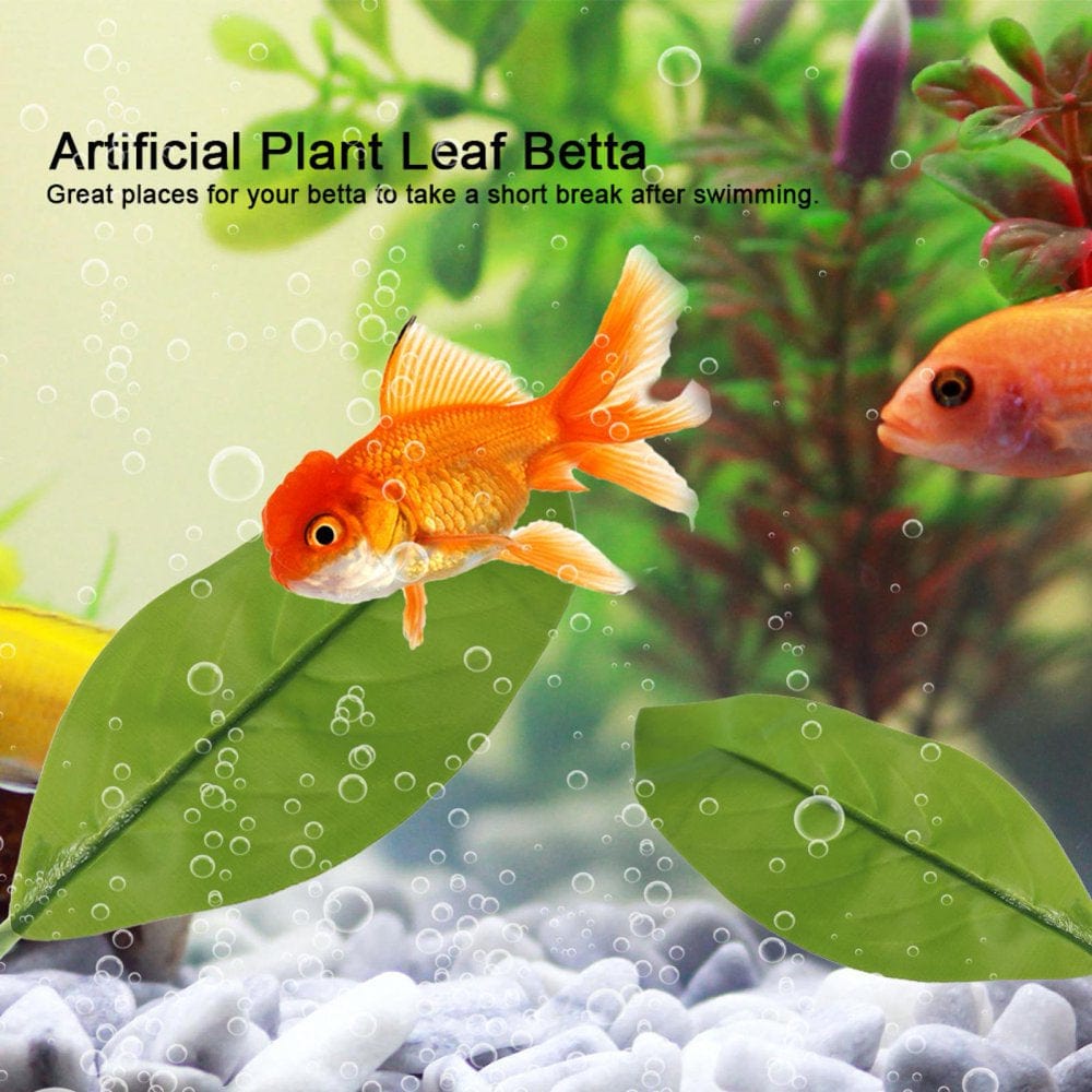 10 Pcs Fish Leaf Pad Betta Hammock for Betta Fish, Light and Realistic, Practical, Comfortable and Safe for Small Fish Tanks, Large Fish Tanks, Aquariums Animals & Pet Supplies > Pet Supplies > Fish Supplies > Aquarium Lighting Laidan   