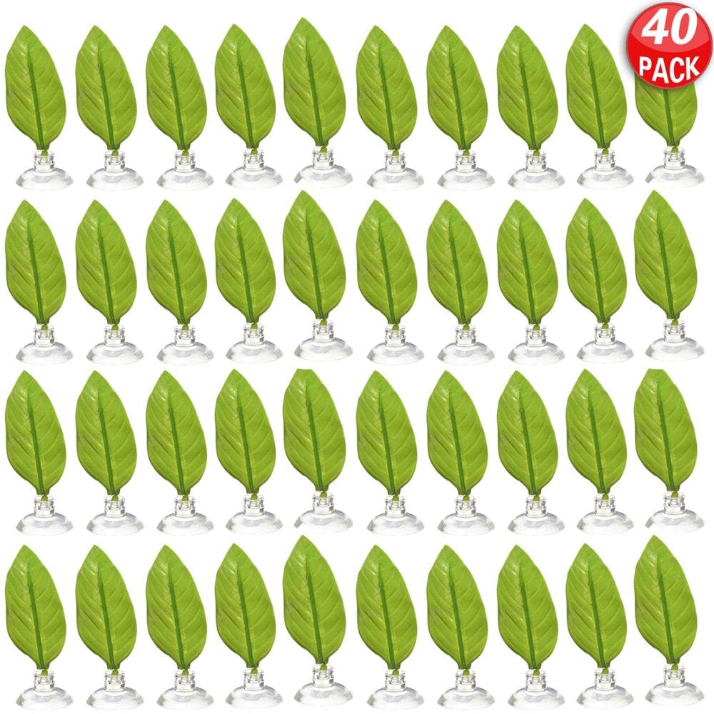 10 Pcs Fish Leaf Pad Betta Hammock for Betta Fish, Light and Realistic, Practical, Comfortable and Safe for Small Fish Tanks, Large Fish Tanks, Aquariums Animals & Pet Supplies > Pet Supplies > Fish Supplies > Aquarium Lighting Laidan 40pcs  