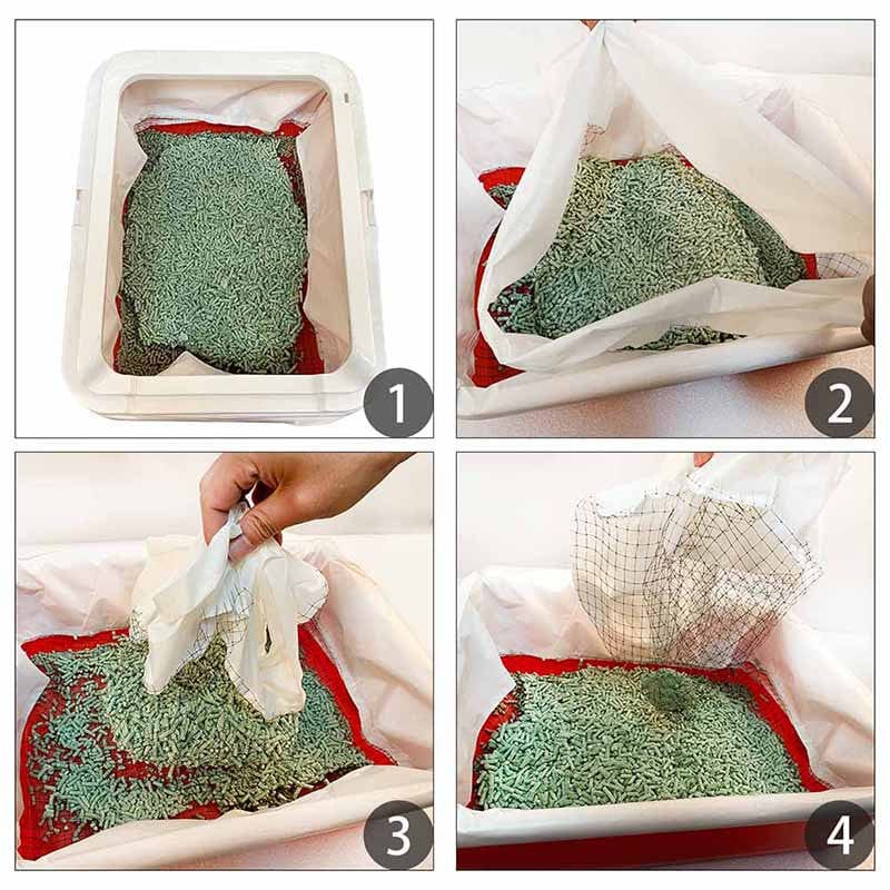 10 Pcs Reusable Cat Feces Filter Net Cats Sifting Litter Tray Liners Elastic Litter Box Liners Animals & Pet Supplies > Pet Supplies > Cat Supplies > Cat Litter Box Liners Kdqueery   