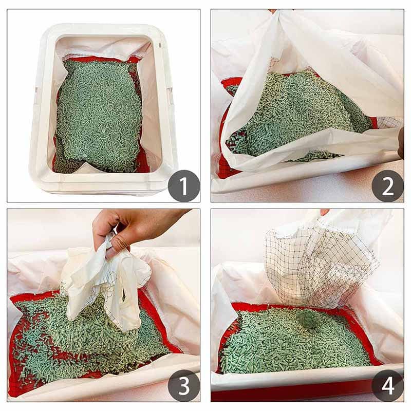 10 Pcs Reusable Cat Feces Filter Net Cats Sifting Litter Tray Liners Elastic Litter Box Liners Animals & Pet Supplies > Pet Supplies > Cat Supplies > Cat Litter Box Liners GETNOIVAS   