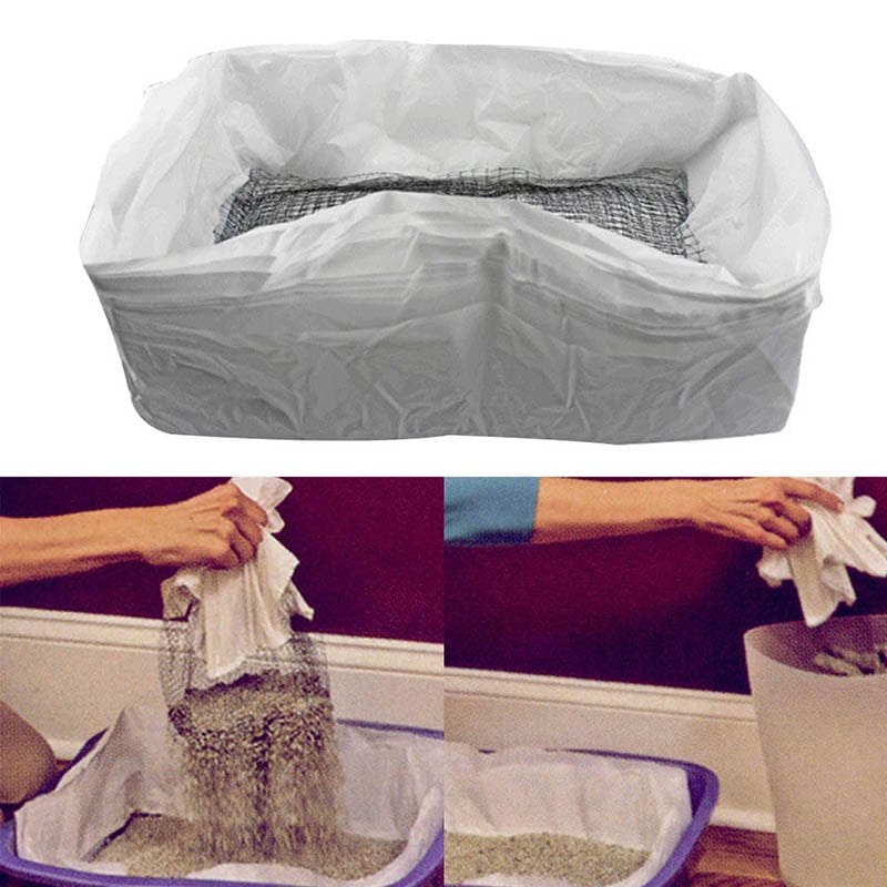 10 Pcs Reusable Cat Feces Filter Net Cats Sifting Litter Tray Liners Elastic Litter Box Liners Clean Beauty