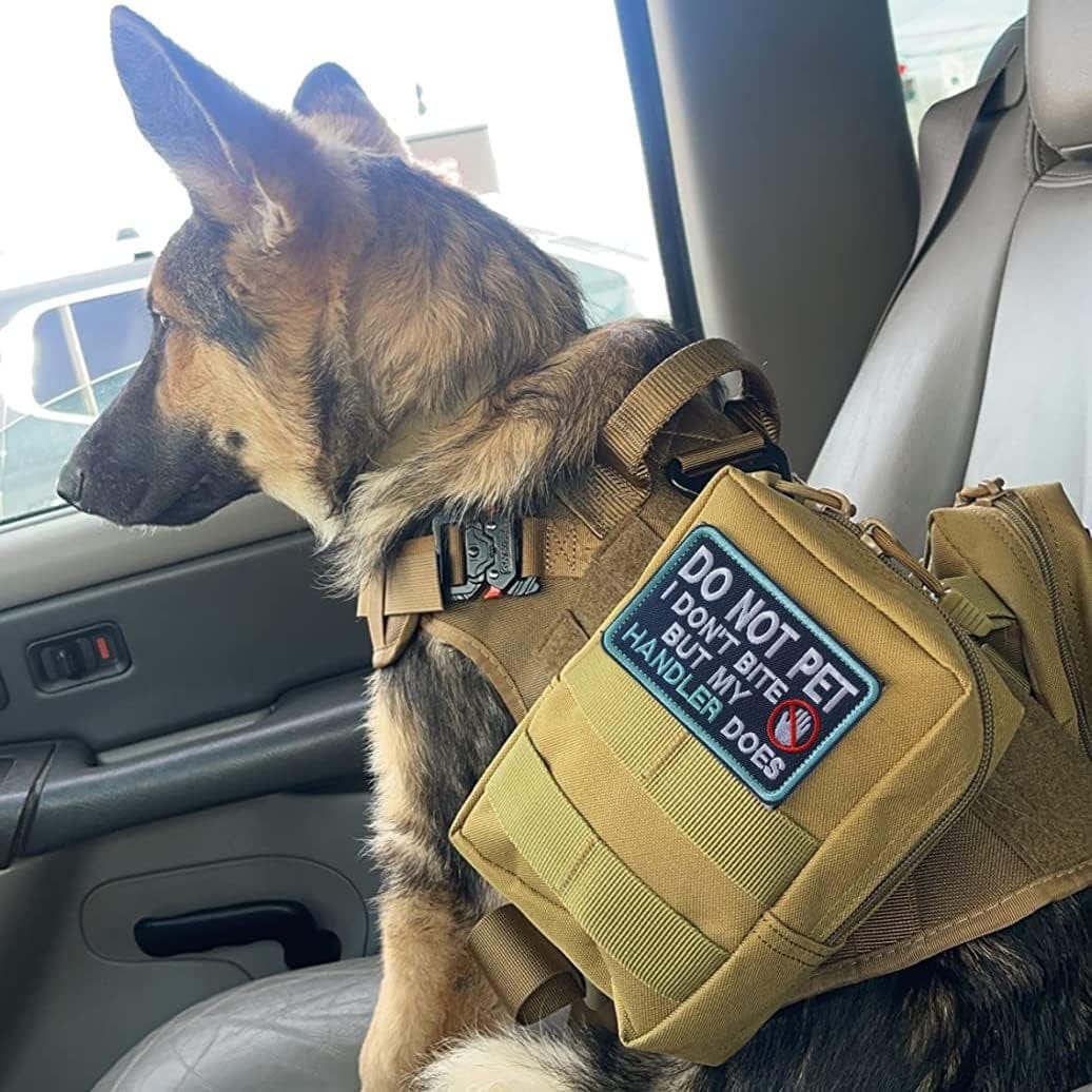 10 Pieces Service Dog K9 Please Don'T Pet Me in Training No Touch Full Embroidered Badge Emblem Patch for Service Dogs Harness Vest Clothes Animals & Pet Supplies > Pet Supplies > Dog Supplies > Dog Apparel J.CARP   