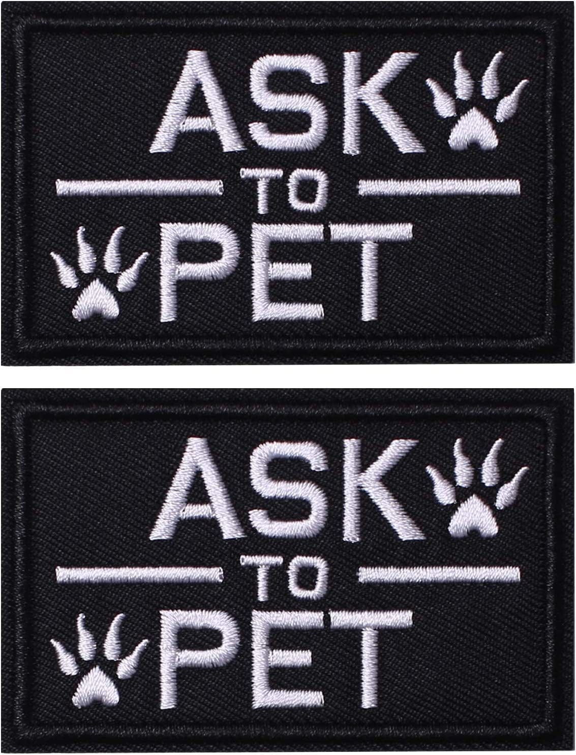 10 Pieces Service Dog Patches Ask to Do Not Pet Patch Vest