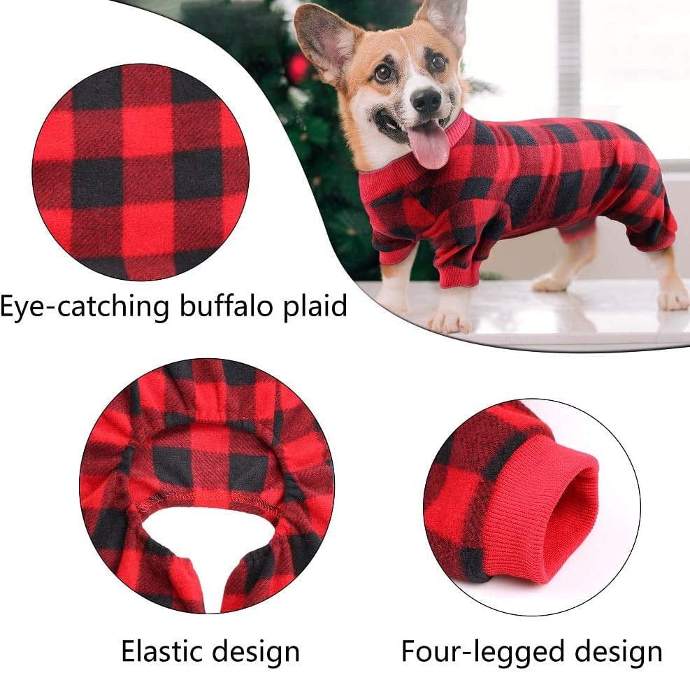 100% Cotton Buffalo Plaid Dog Clothes Puppy Pajamas Pet Apparel Cat Onesies Jammies Doggie Jumpsuits,Pet Pajamas for Dogs Red Plaid Sweaters Soft Clothes Animals & Pet Supplies > Pet Supplies > Dog Supplies > Dog Apparel No   