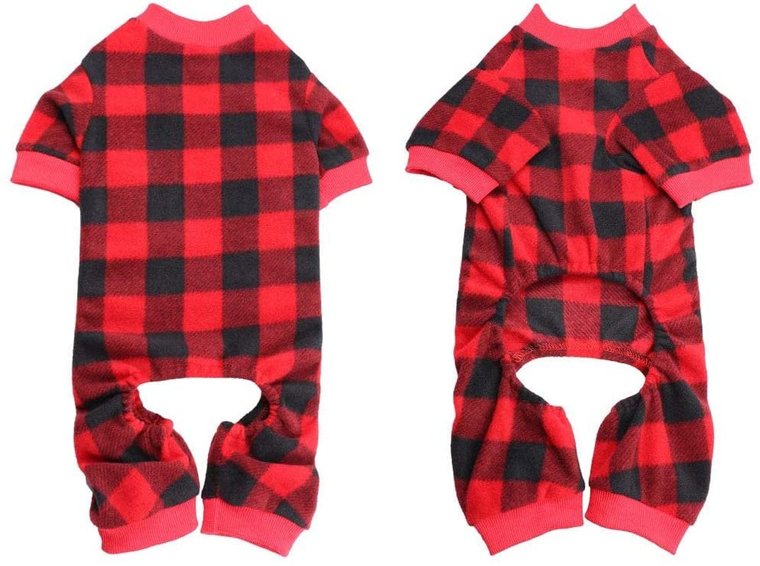 100% Cotton Buffalo Plaid Dog Clothes Puppy Pajamas Pet Apparel Cat Onesies Jammies Doggie Jumpsuits,Pet Pajamas for Dogs Red Plaid Sweaters Soft Clothes Animals & Pet Supplies > Pet Supplies > Dog Supplies > Dog Apparel No   