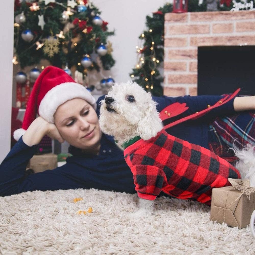 100% Cotton Buffalo Plaid Dog Clothes Puppy Pajamas Pet Apparel Cat Onesies Jammies Doggie Jumpsuits,Pet Pajamas for Dogs Red Plaid Sweaters Soft Clothes Animals & Pet Supplies > Pet Supplies > Dog Supplies > Dog Apparel No   