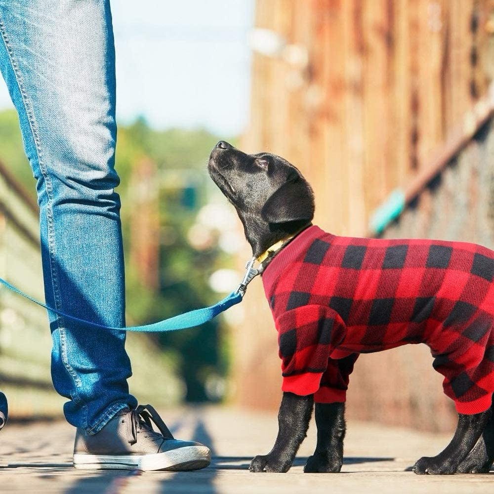 100% Cotton Buffalo Plaid Dog Clothes Puppy Pajamas Pet Apparel Cat Onesies Jammies Doggie Jumpsuits,Pet Pajamas for Dogs Red Plaid Sweaters Soft Clothes Animals & Pet Supplies > Pet Supplies > Dog Supplies > Dog Apparel No   