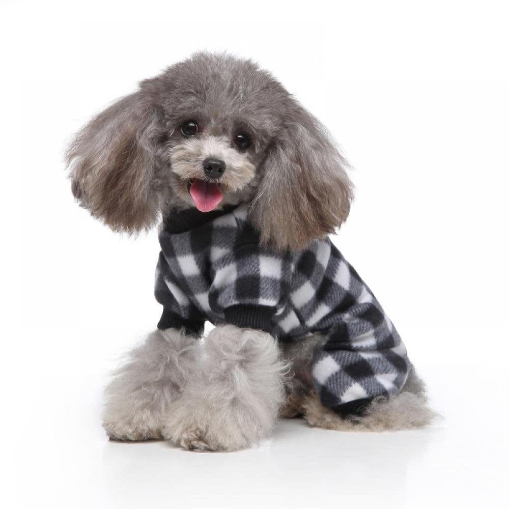 100% Cotton Buffalo Plaid Dog Clothes Puppy Pajamas Pet Apparel Cat Onesies Jammies Doggie Jumpsuits,Pet Pajamas for Dogs Red Plaid Sweaters Soft Clothes Animals & Pet Supplies > Pet Supplies > Dog Supplies > Dog Apparel No M Gray 