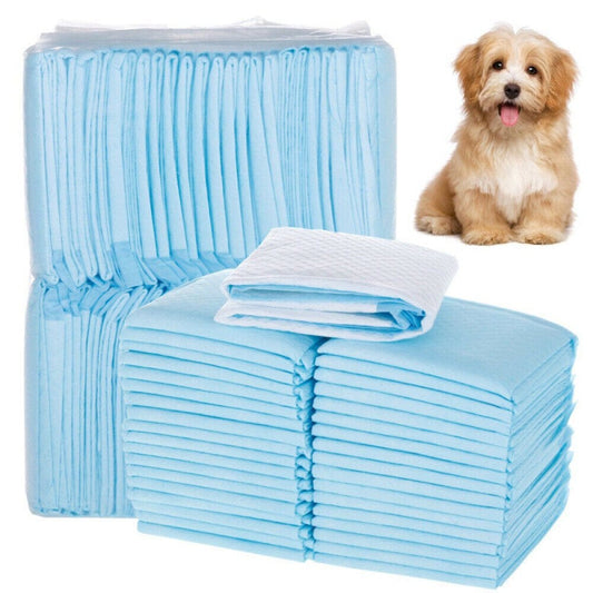 100 Pcs Super Absorbent Pee Pads, Disposable Cage Liner Diapers, Small Animals Potty Training Mats for Cat, Dog, 13 X 17.72 Inches