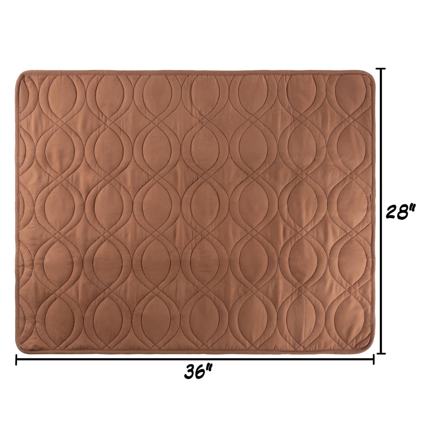 100% Waterproof Pet Mat - 36X28 Partial Couch Covers for Dogs, Cats, or Kids – Quilted Non-Slip Furniture Protector Pad by PETMAKER (Brown)