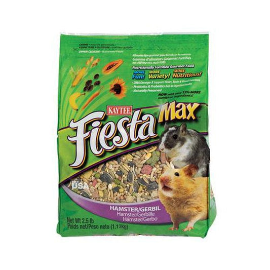 100036936 Hamster/Gerbil Food, Fiesta Max, 2.5-Lbs. - Quantity 1 Animals & Pet Supplies > Pet Supplies > Small Animal Supplies > Small Animal Food KAYTEE PET   