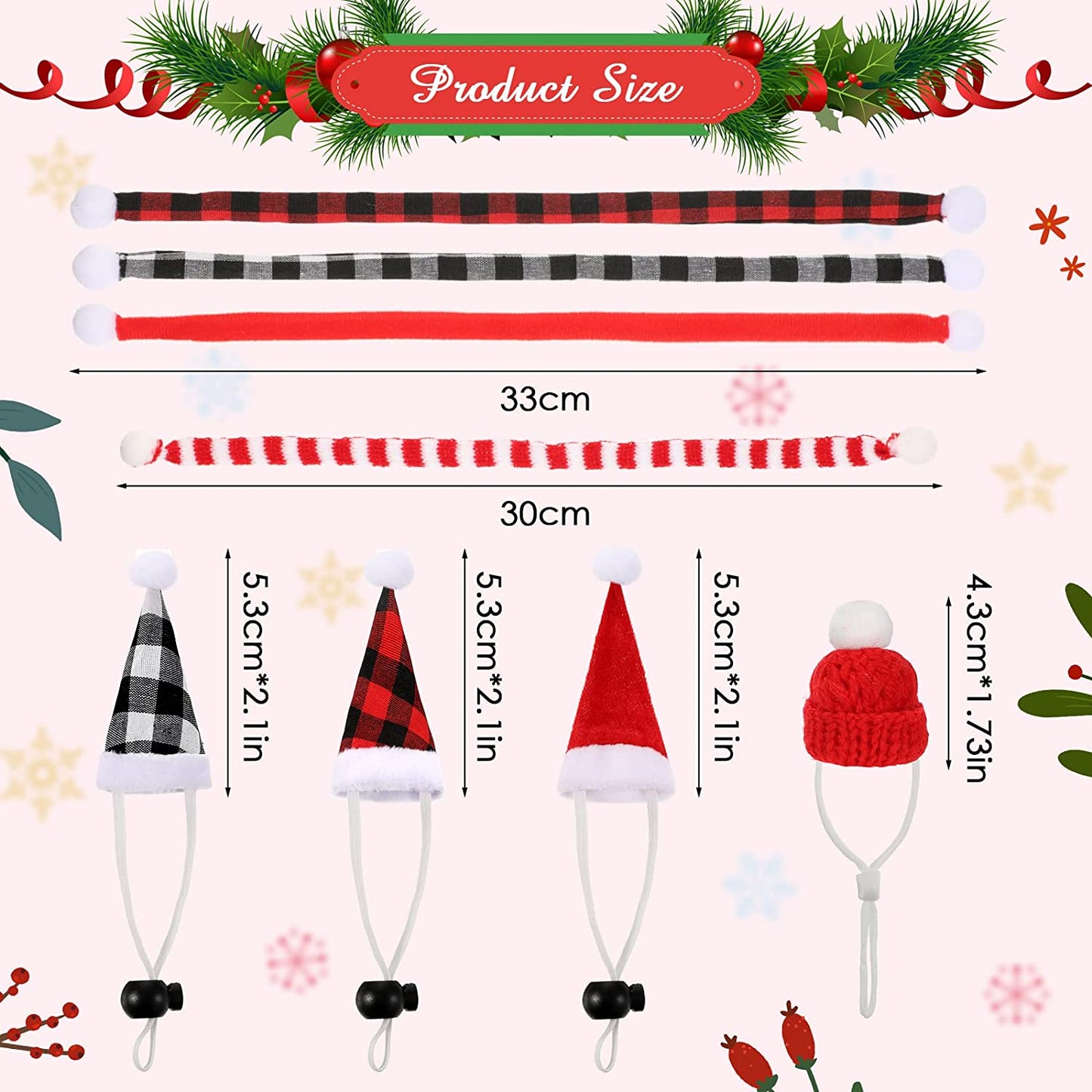 11 Pieces Christmas Bearded Dragon Santa Hat Scarf Set Including Lizard Christmas Costume Scarf Hat Buffalo Plaid and Leash Harness Set for Reptile Small Pet Animals Xmas Clothing Cosplay Animals & Pet Supplies > Pet Supplies > Dog Supplies > Dog Apparel Frienda   