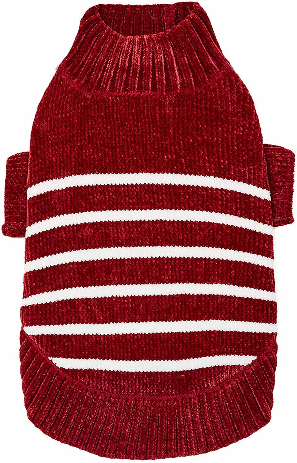 Blueberry Pet Cozy Soft Chenille Classy Striped Dog Sweater in Burgundy Red, Back Length 14", Pack of 1 Clothes for Dogs Animals & Pet Supplies > Pet Supplies > Dog Supplies > Dog Apparel Blueberry Pet Burgundy Red 20 inch (Pack of 1) 