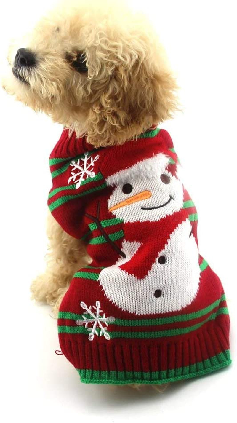 Delifur Dog Ugly Christmas Sweater Xmas Sweater Dog Christmas Snowman Sweater Cat Ugly Christmas Sweater for Cat Dog(Snowman, XS) Animals & Pet Supplies > Pet Supplies > Dog Supplies > Dog Apparel DELIFUR Snowman Large 