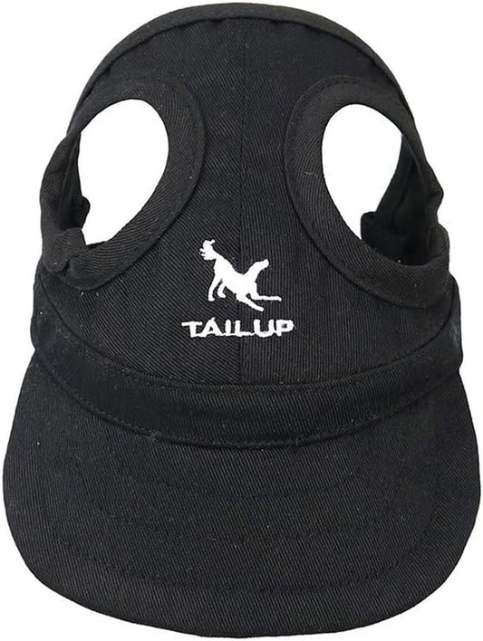 Hat for Pet Hat with Ear Holes Dog Sport Baseball for Sun Adjustable Buckle Animals & Pet Supplies > Pet Supplies > Dog Supplies > Dog Apparel HonpraD Black X-Large 