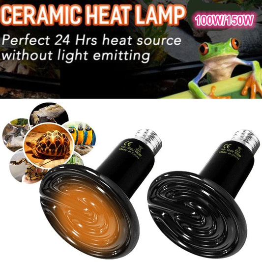 100W/150W 2 Pack Infrared Ceramic Heat Emitter Reptile Heat Lamp Bulb No Light Emitting Brooder Coop Heater for Amphibian Pet and Incubating Chicken Animals & Pet Supplies > Pet Supplies > Reptile & Amphibian Supplies > Reptile & Amphibian Habitat Heating & Lighting Cabina Home 100W  