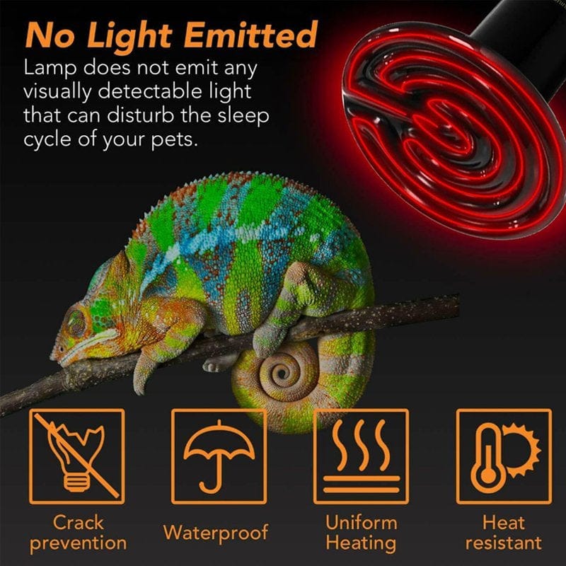 100W/150W 2 Pack Infrared Ceramic Heat Emitter Reptile Heat Lamp Bulb No Light Emitting Brooder Coop Heater for Amphibian Pet and Incubating Chicken Animals & Pet Supplies > Pet Supplies > Reptile & Amphibian Supplies > Reptile & Amphibian Habitat Heating & Lighting Cabina Home   