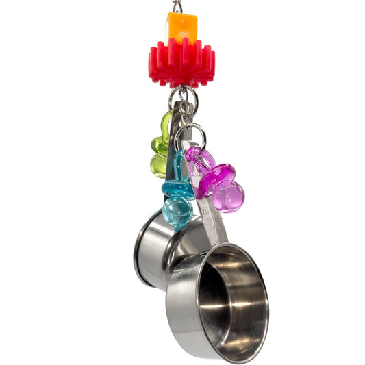 1016 Paci Pot Banger M&M Bird Toys Colorful Stainless Steel Durable Animals & Pet Supplies > Pet Supplies > Bird Supplies > Bird Toys M&M Bird Toys Stainless Steel Pots Acrylic Pacifier 