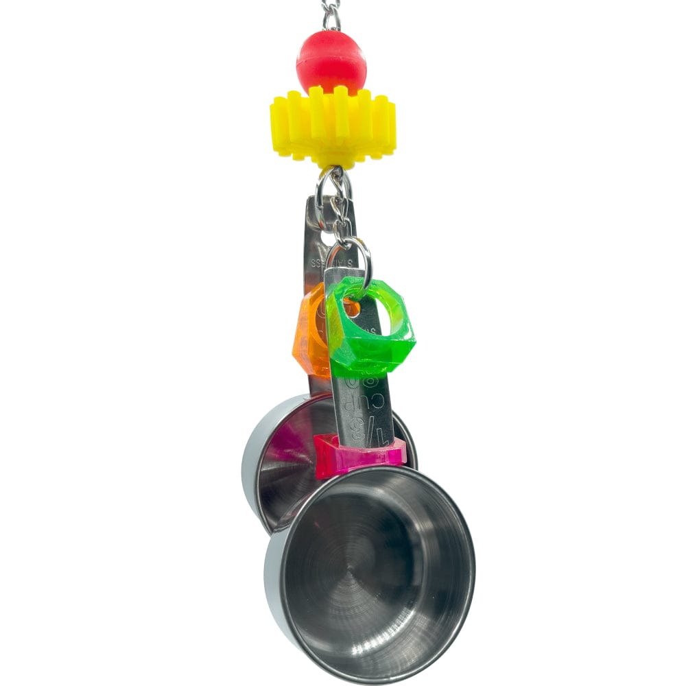 1016 Paci Pot Banger M&M Bird Toys Colorful Stainless Steel Durable