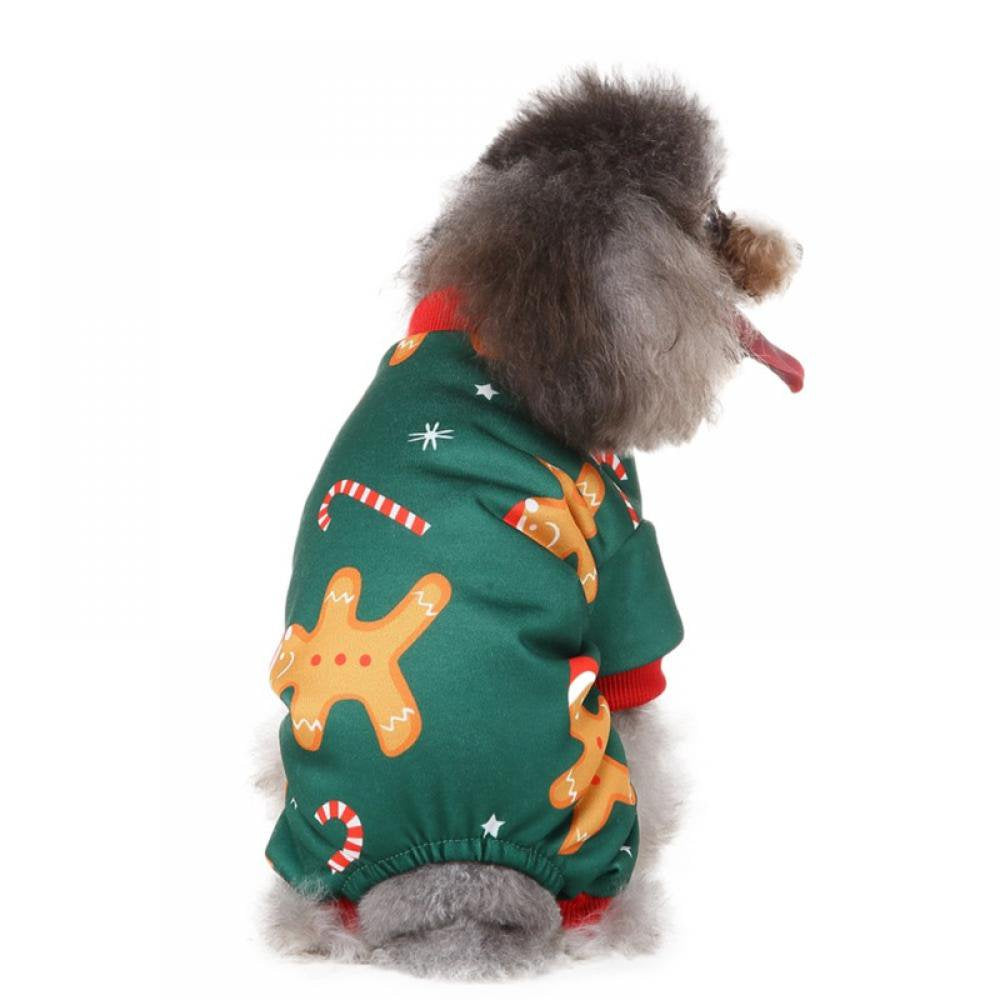 Summark Christmas Costume Cartoon Animal Fairy Dog Pajamas Pet Clothes Jumpsuit PJS Apparel Soft Green Animals & Pet Supplies > Pet Supplies > Dog Supplies > Dog Apparel Sunmark   