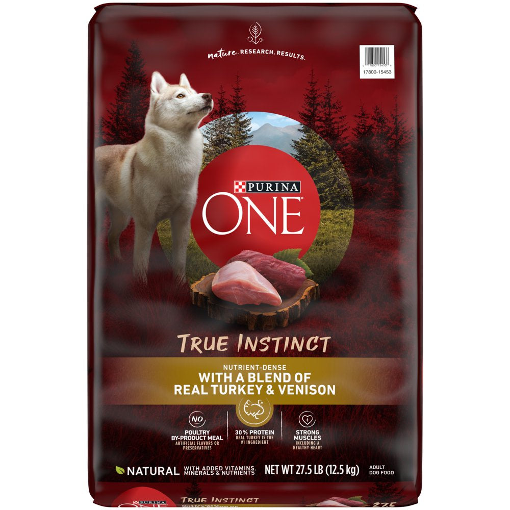 Purina ONE High Protein, Natural Dry Dog Food, True Instinct with Real Turkey & Venison, 3.8 Lb. Bag Animals & Pet Supplies > Pet Supplies > Small Animal Supplies > Small Animal Food Nestlé Purina PetCare Company 27.5 lb.  
