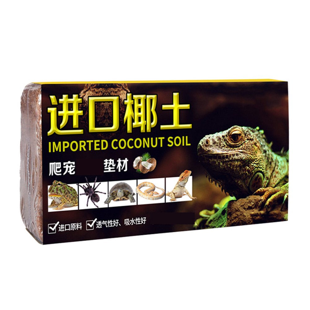 Coconut Brick Soil 21Oz Substrate for Reptiles Easy to Use Natural Fiber Reptile Bedding for Lizard Turtle Snake Frog