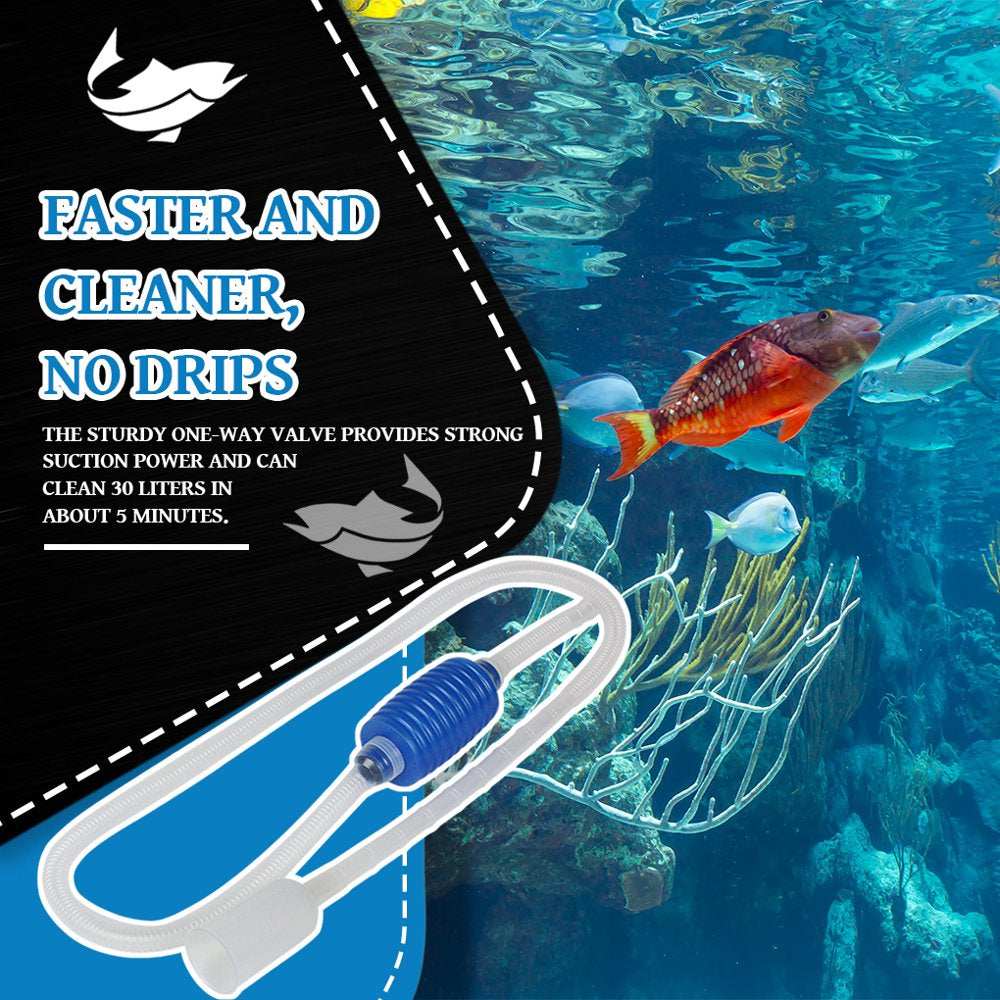 Aquarium Handheld Siphon with Filter Home Shop Fish Tank Water Change Hand Pump Dirt Feces Cleaning Tool Aquatic Supplies Animals & Pet Supplies > Pet Supplies > Fish Supplies > Aquarium Cleaning Supplies ABIDE   