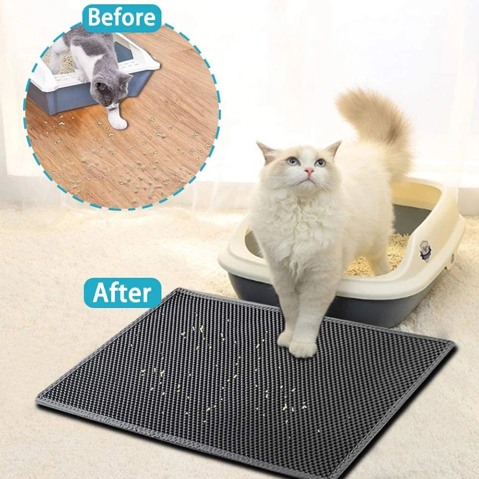 Cat Litter Trapping Mat, Waterproof Kitty Litter Trapper Pad -16"-20"-Newlight66 Animals & Pet Supplies > Pet Supplies > Cat Supplies > Cat Litter Box Mats Newlight66   