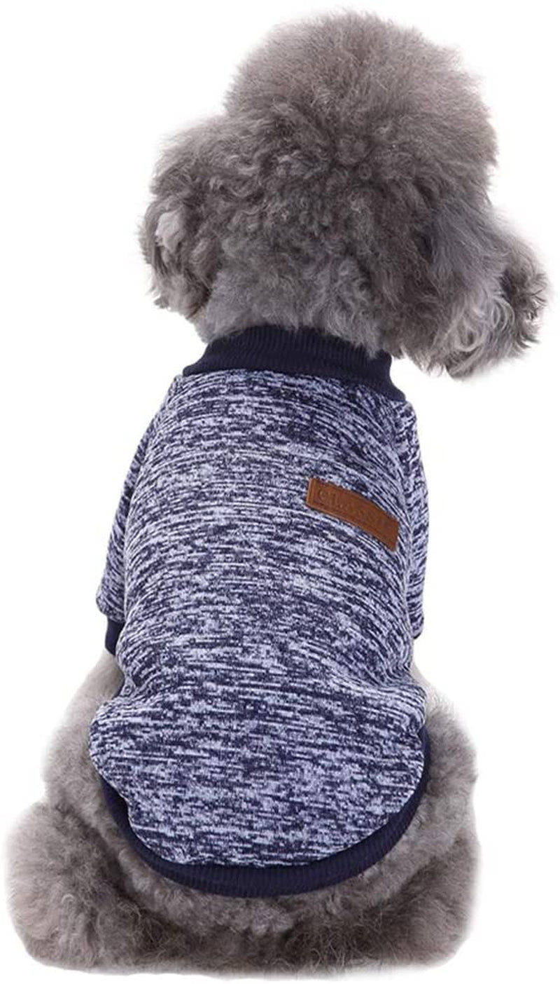 CHBORLESS Pet Dog Classic Knitwear Sweater Warm Winter Puppy Pet Coat Soft Sweater Clothing for Small Dogs (M, Grey) Animals & Pet Supplies > Pet Supplies > Dog Supplies > Dog Apparel CHBORLESS   